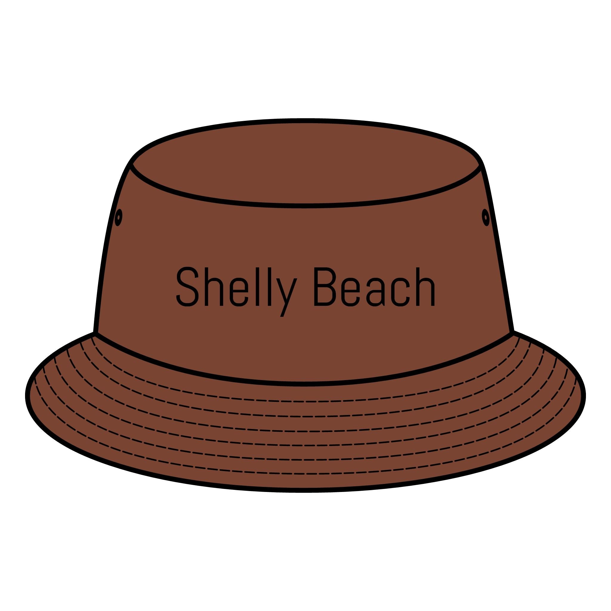 SHELLY BEACH Bucket Hat Custom Northern Beaches Logo Design Printify