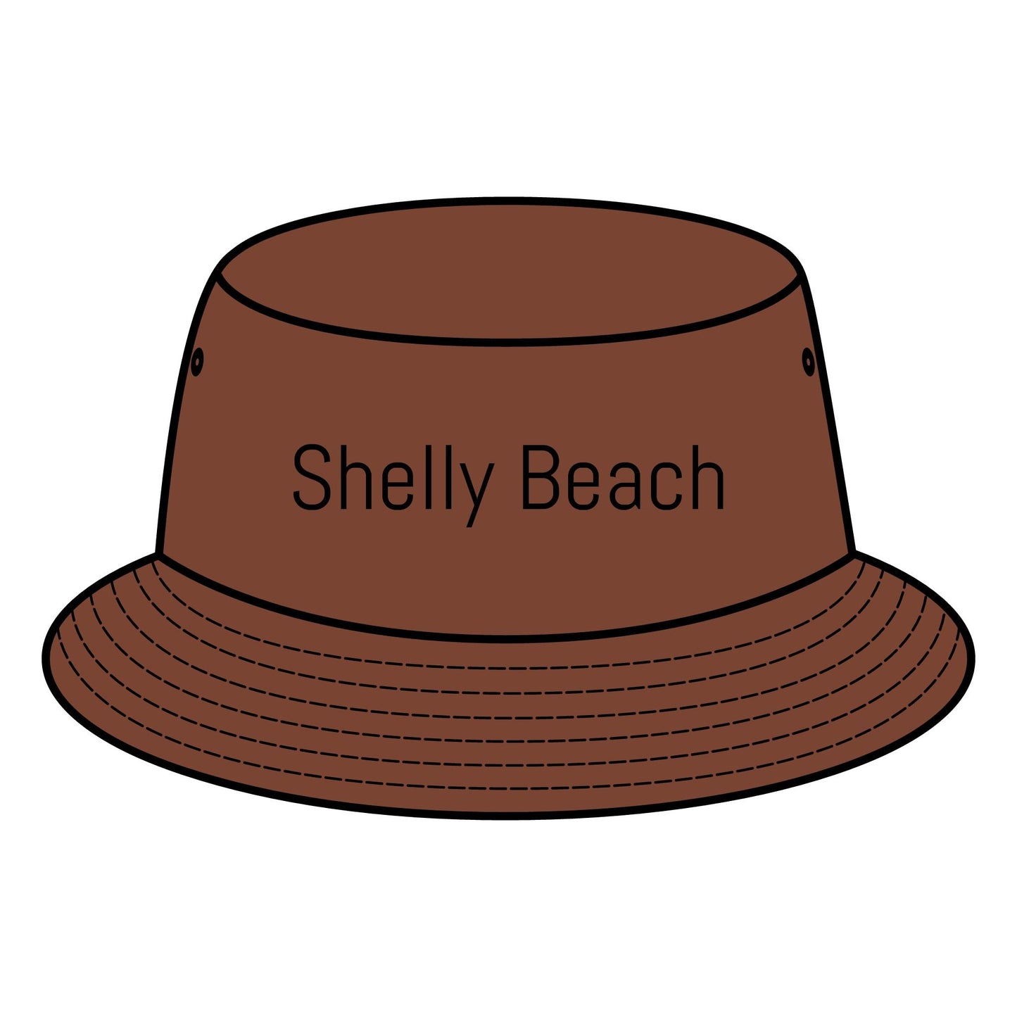 SHELLY BEACH Bucket Hat Custom Northern Beaches Logo Design 