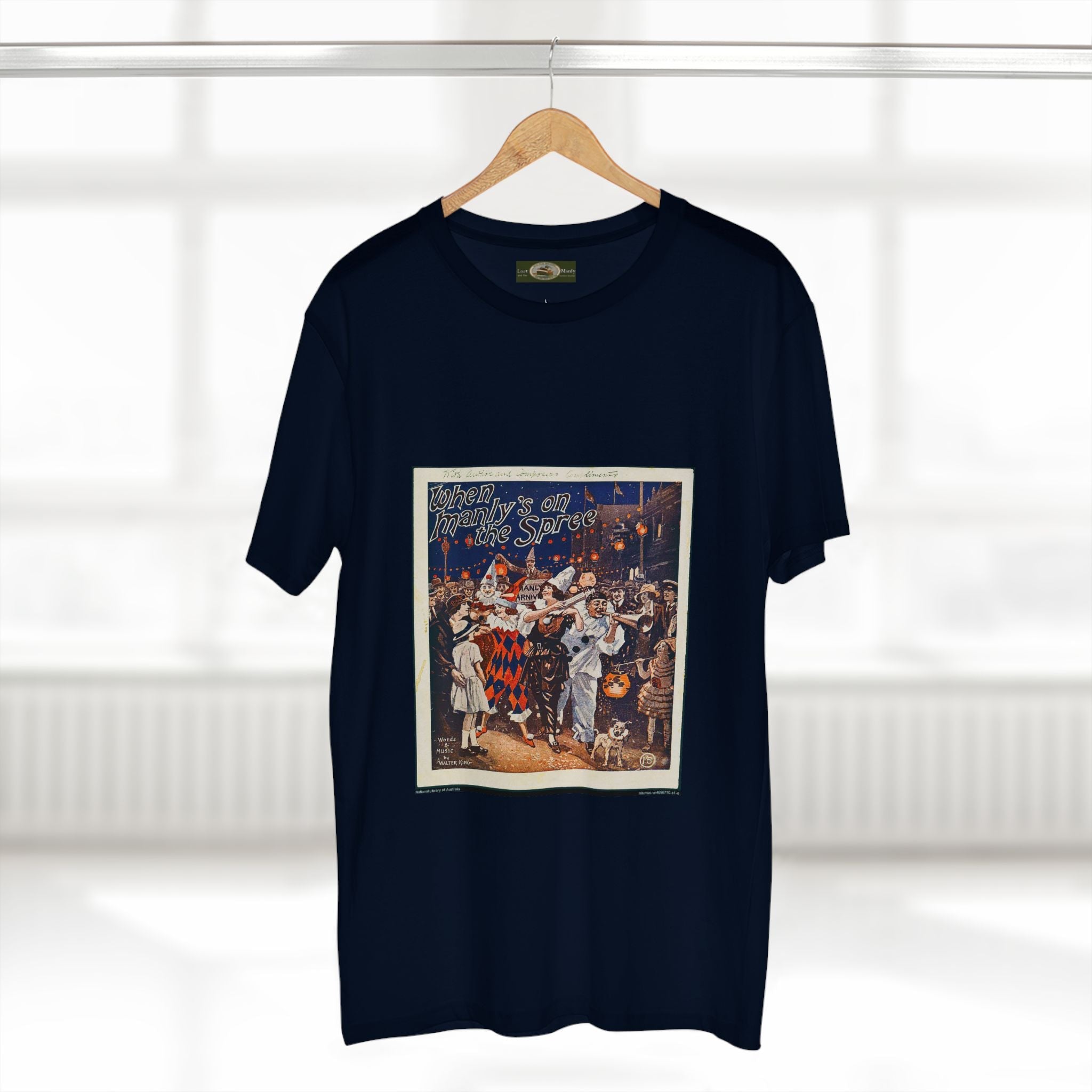 Vintage Manly Mardi Gras Staple Tee Printify