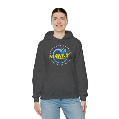 Lost Manly custom logo Manly Beach Surf Hoodie – Sydney Australia Vintage Surf Crest Hoodie - Lost Manly Shop
