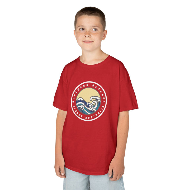 Ocean Wave Kids Cotton Tee – Northern Beaches logo 