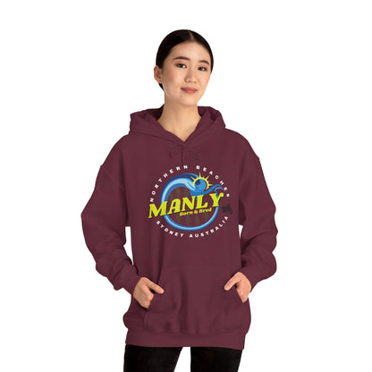 Lost Manly custom logo Manly Beach Surf Hoodie – Sydney Australia Vintage Surf Crest Hoodie - Lost Manly Shop