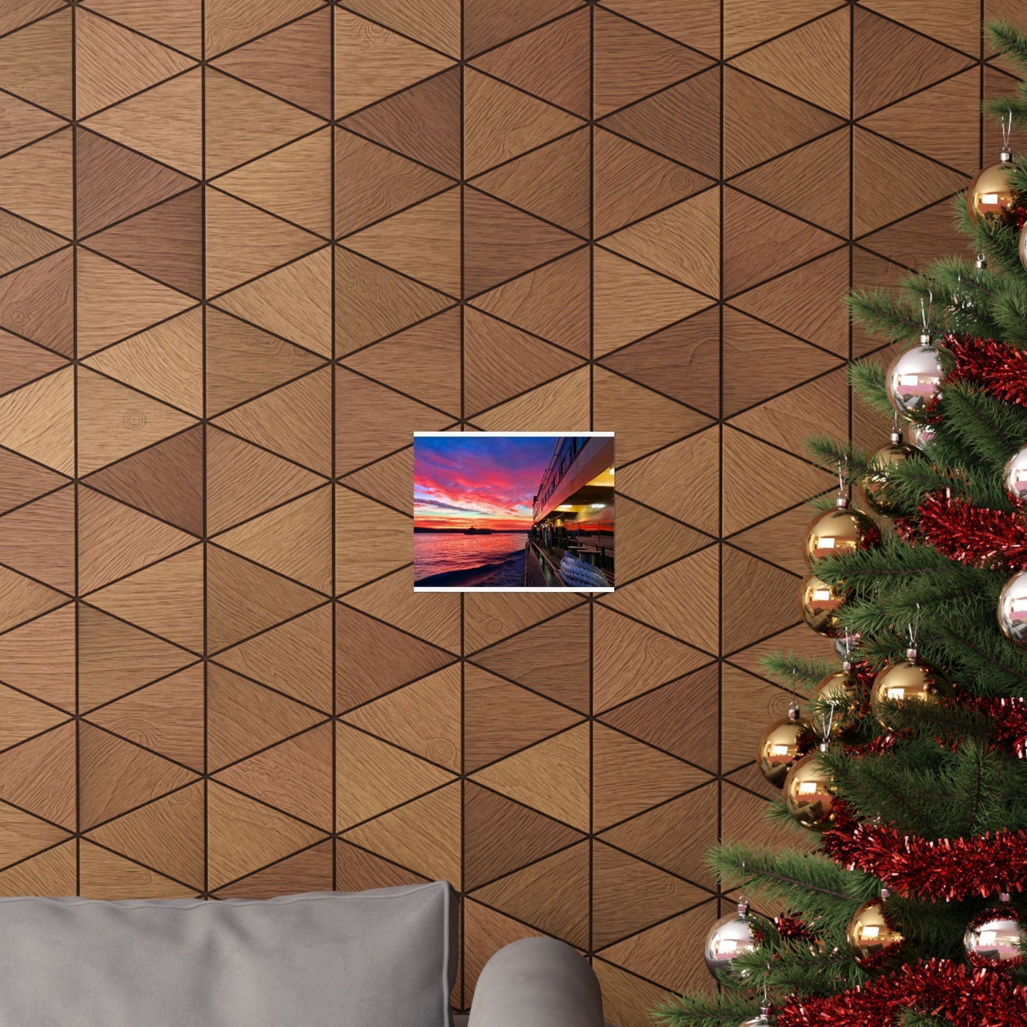 Manly Ferry Sunset Ride Photographer Haig Gilchrist Vibrant Sunset Matte Horizontal Poster, Wall Art, Home Decor 