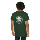 Heavy Cotton T-Shirt with free Canva custom designed logo front and back 