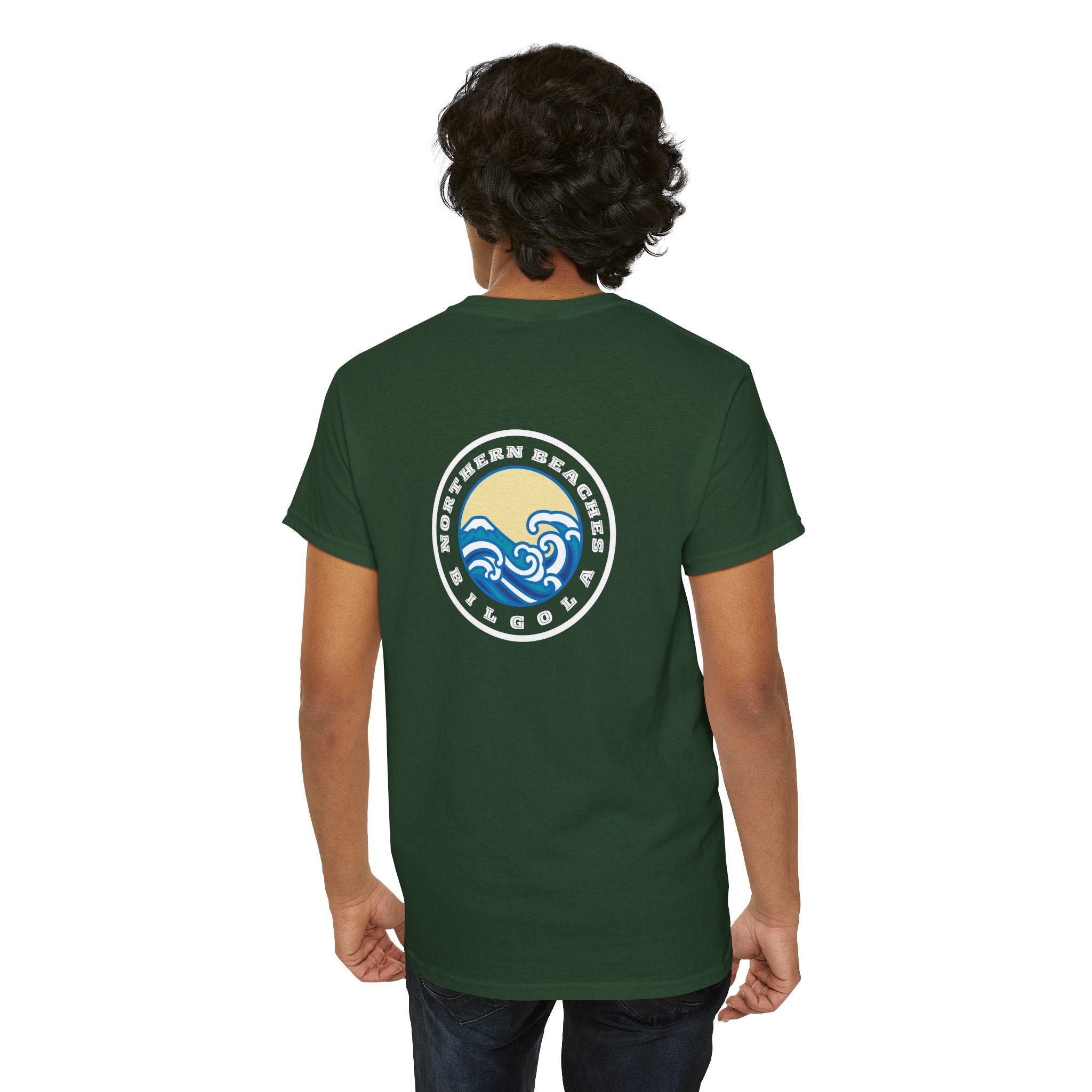 Heavy Cotton T-Shirt with free Canva custom designed logo front and back 