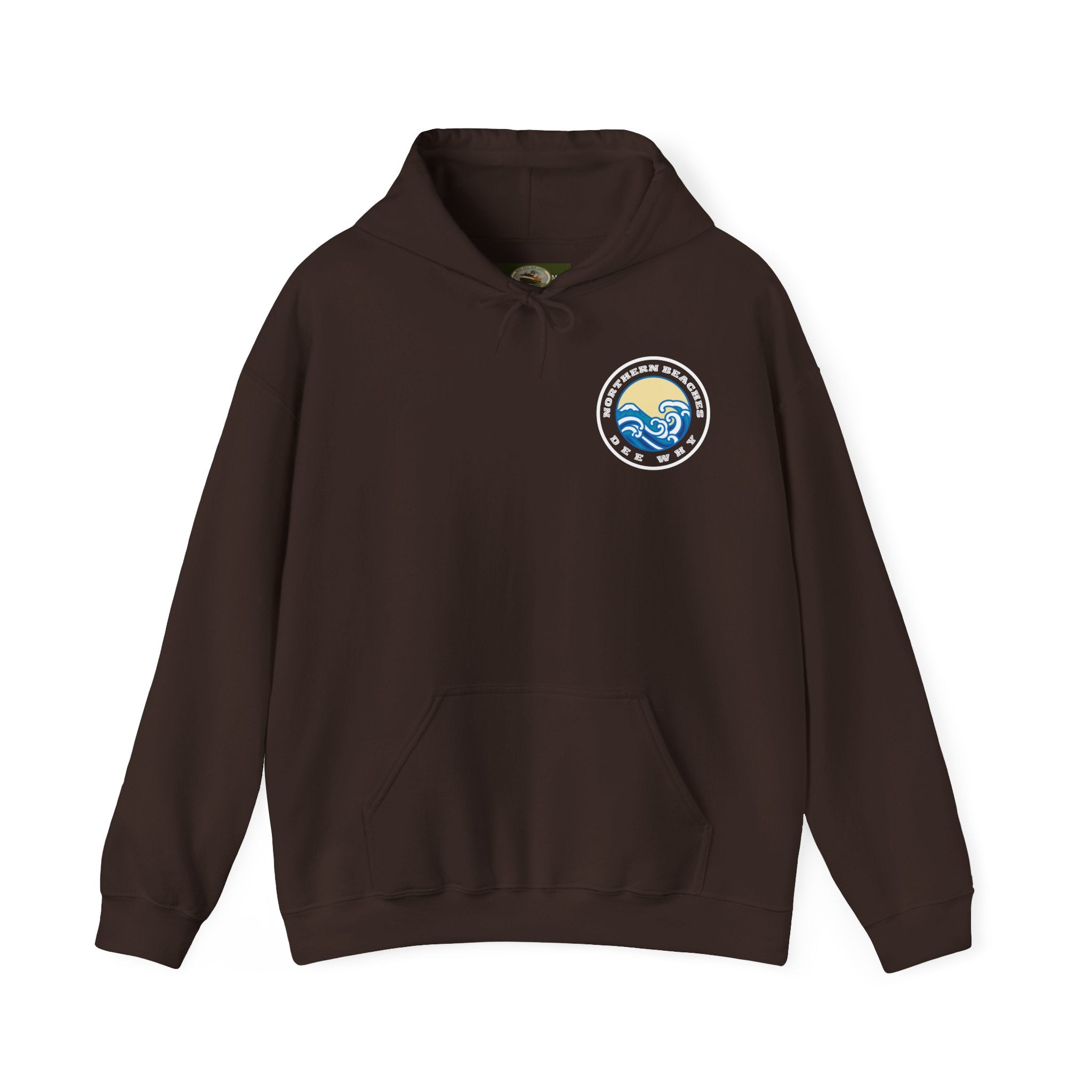 Hoodie custom logo front back Northern Beaches Dee Why 