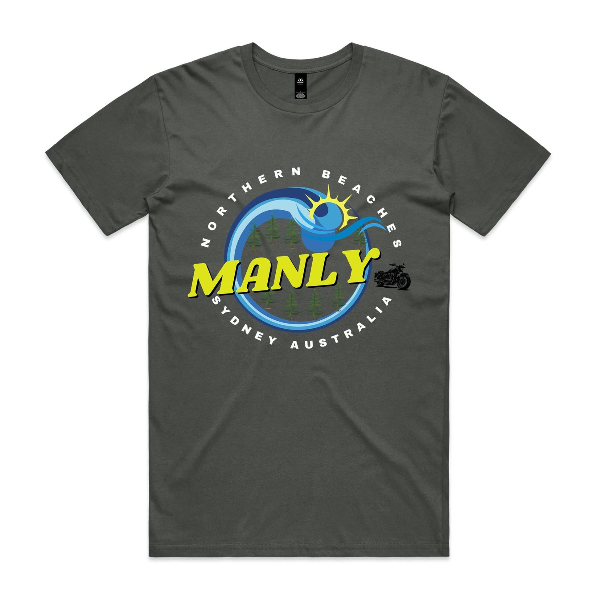 Lost Manly custom logo The Manly Barry AS Colour Staple Tee - Lost Manly Shop