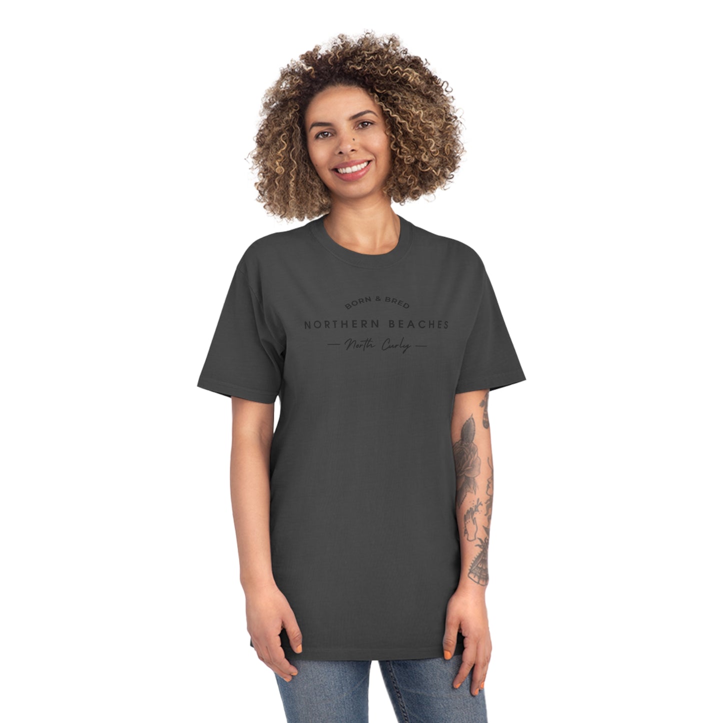 Northern Beaches Nth Curly bnb AS Colour 100% Cotton Unisex Faded Shirt