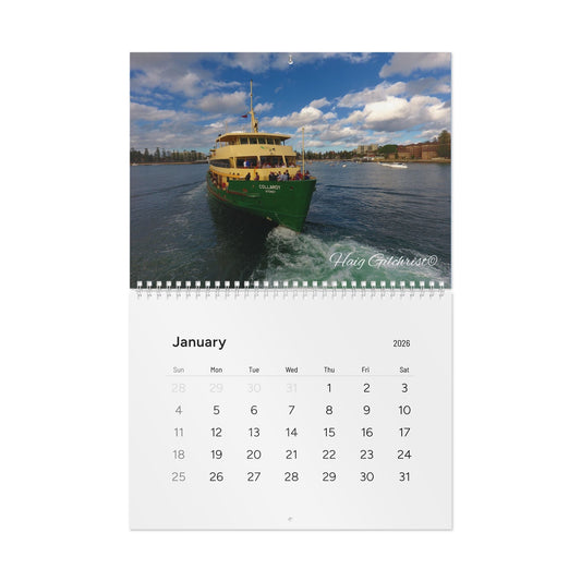 Riding the Manly Ferries on Sydney Harbour 2026 Wall Calendar 