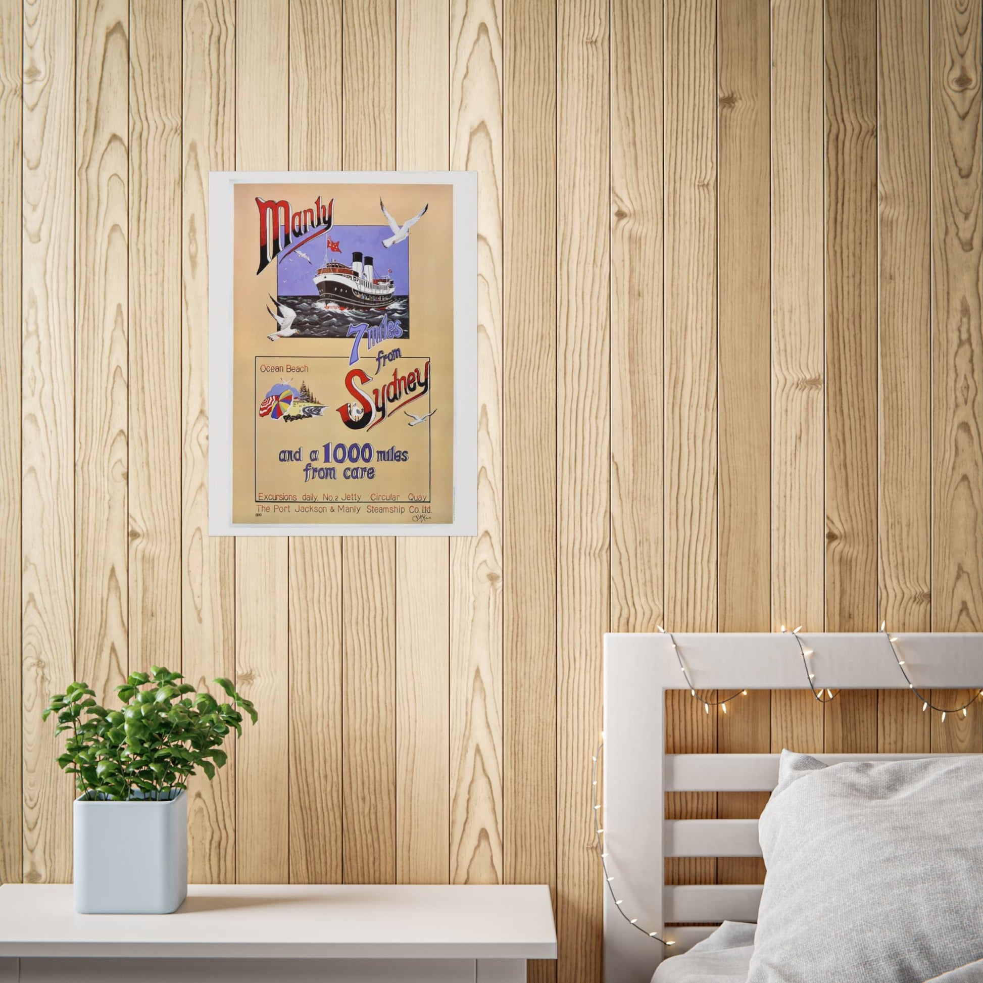 Vintage Travel Poster — “Seven Miles from Sydney” (Unframed) 