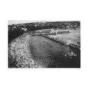 Vintage Black and White Manly Harbour Pool 1955 Poster Printify