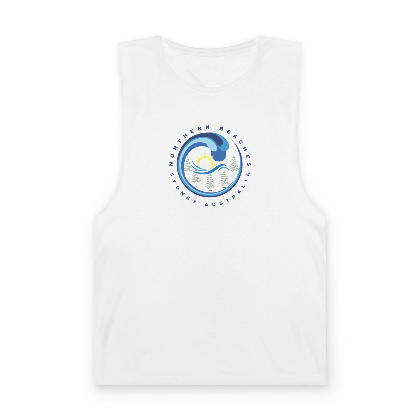 Lost Manly custom logo edition Ocean Wave Sunrise Tank — Coastal Surf Graphic Tank Top - Lost Manly Shop