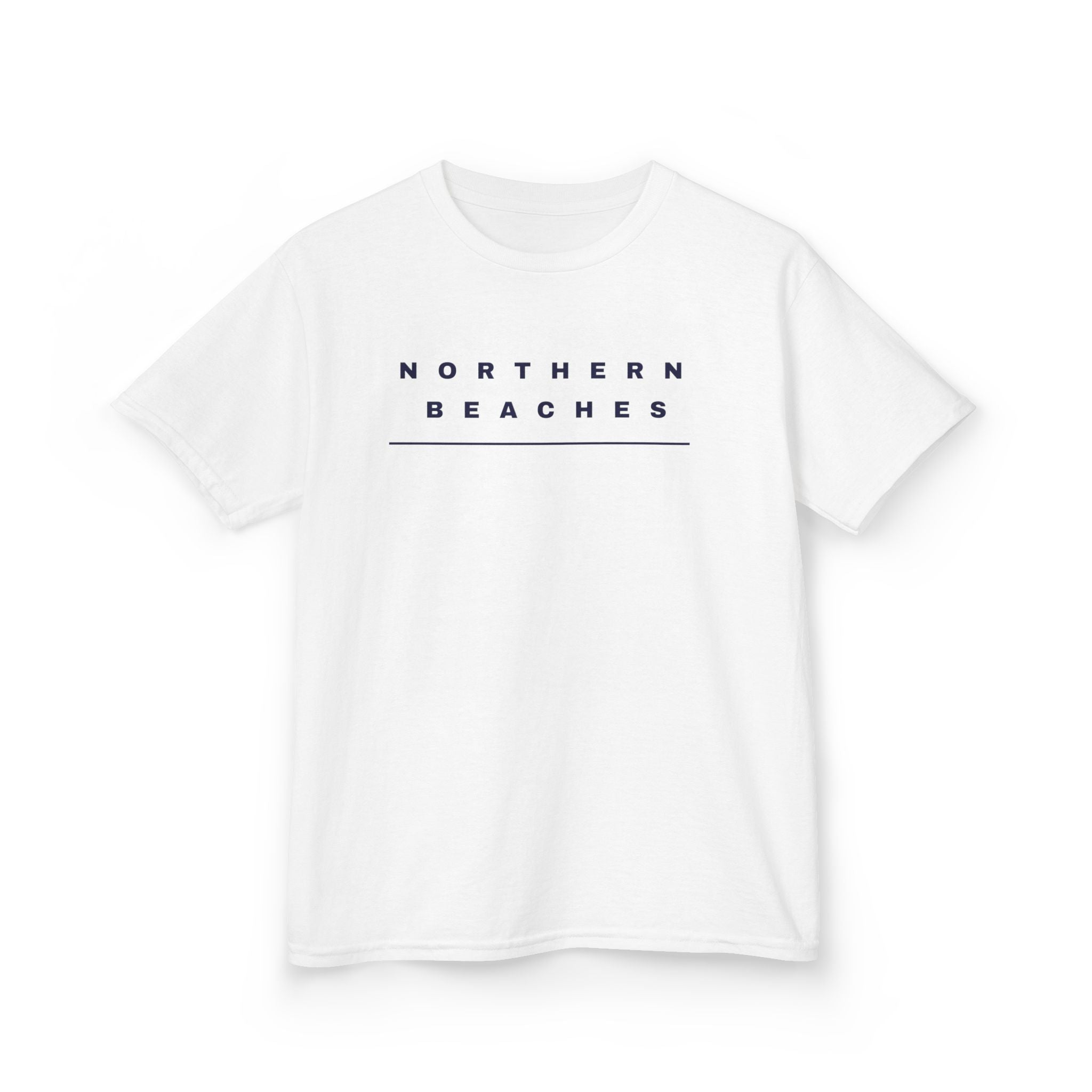 Northern Beaches Kids Heavy Cotton Tee with custom logo design 