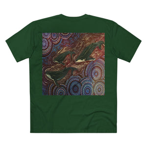 Northern Beaches Sydney Australia Whales at Long Reef Art Printed T-Shirt Printify