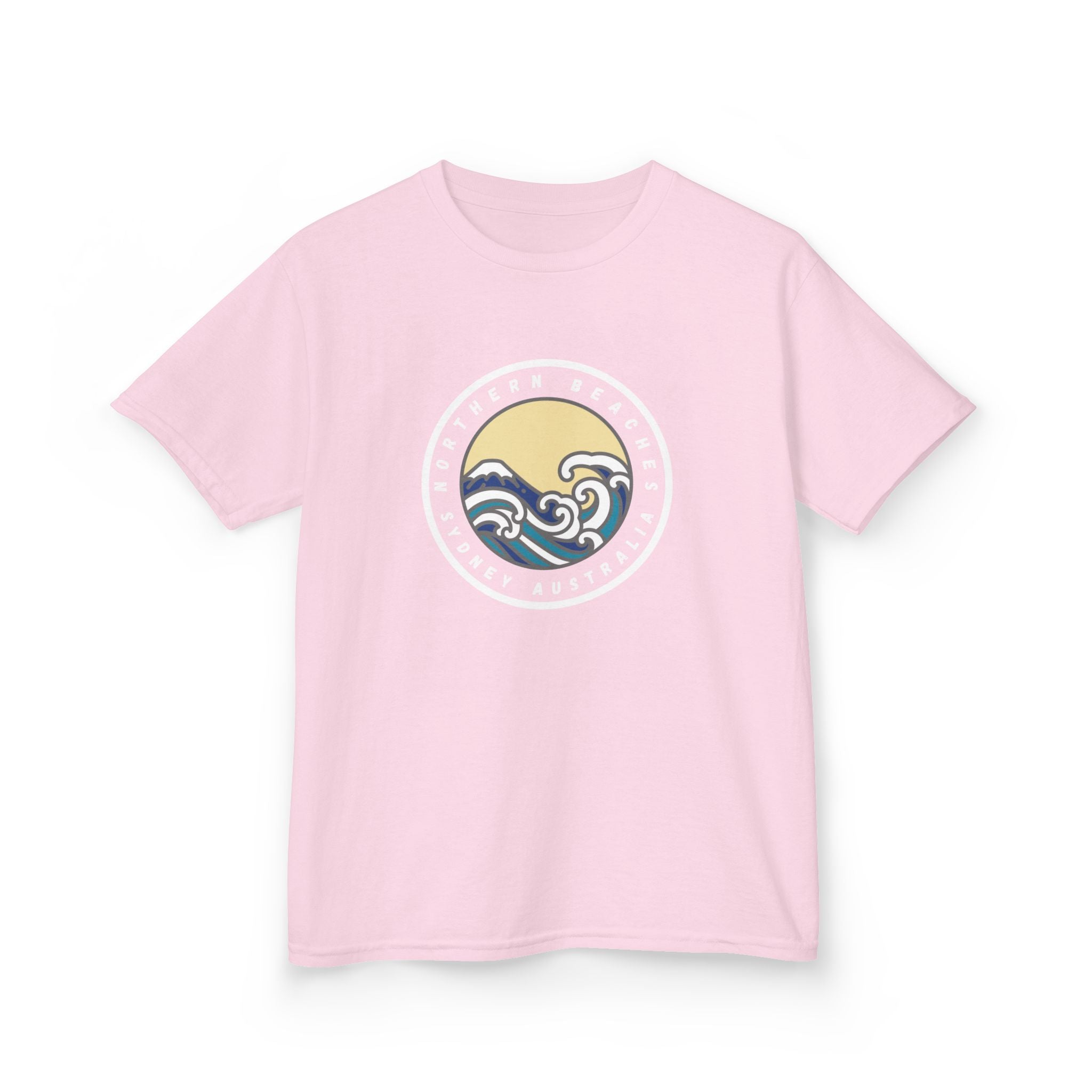 Ocean Wave Kids Cotton Tee – Northern Beaches logo 