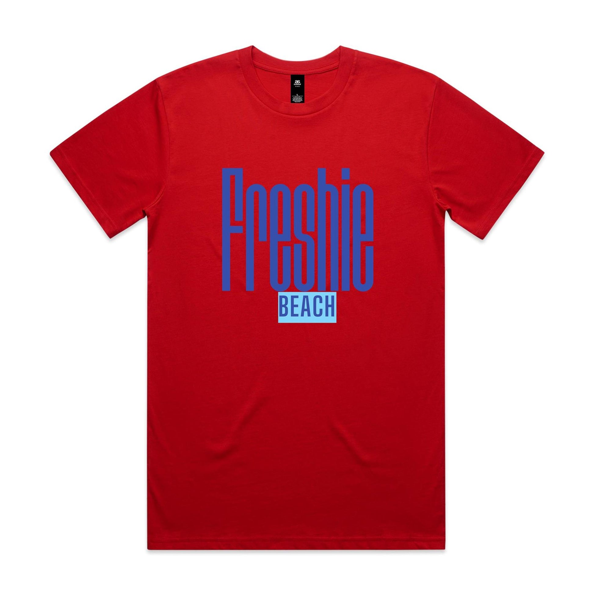 Lost Manly custom logo Freshie Beach AS Colour Staple Tee - Lost Manly Shop