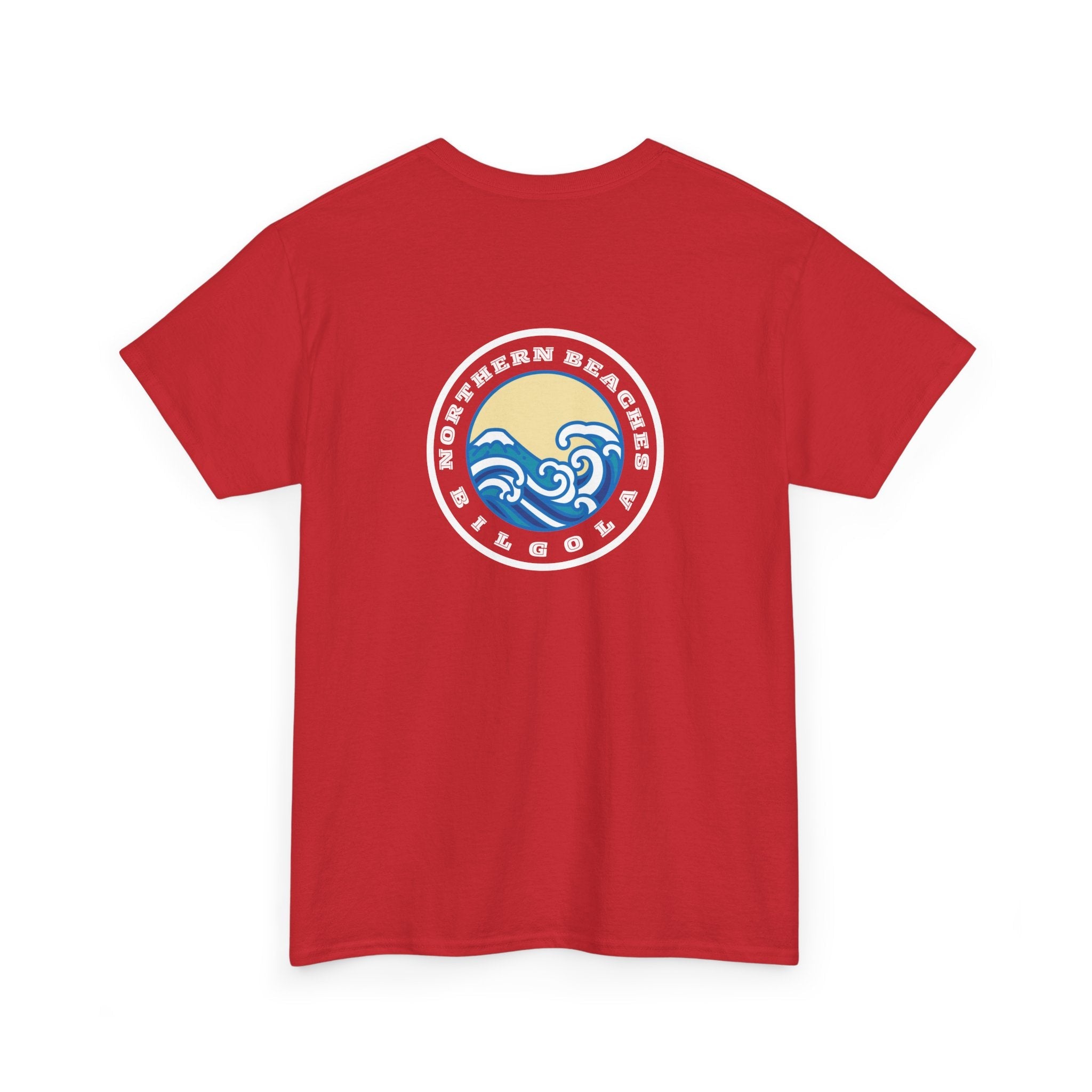 Heavy Cotton T-Shirt with free Canva custom designed logo front and back 