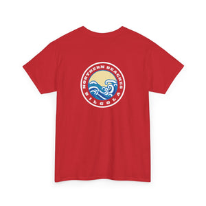 Heavy Cotton T-Shirt with free Canva custom designed logo front and back 