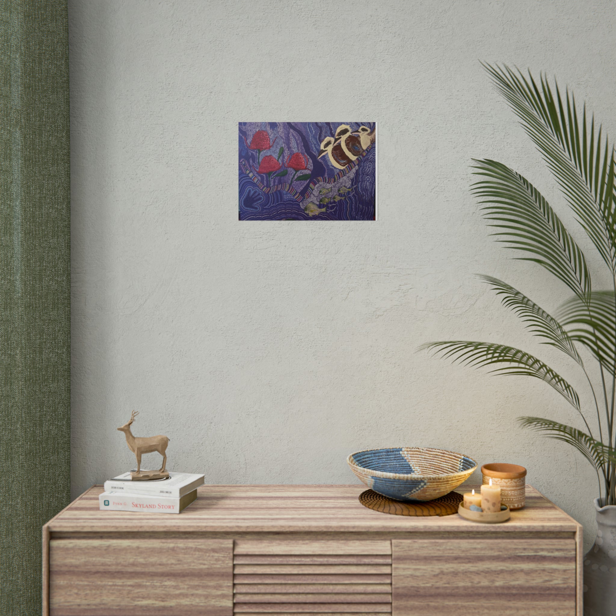 Australian Natives original art by Kim's Dot Paintings Rolled Posters - Lost Manly Shop