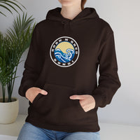 Hoodie with free Canva custom design logo front back Bondi bnb/Bilgola 