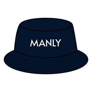 MANLY Bucket Hat with Custom Northern Beaches Logo Design Printify