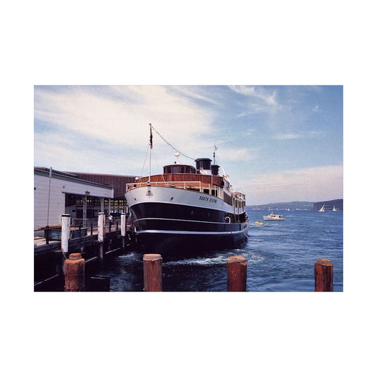 South Steyne Returns to Many in 1993 - Geoff Eastwood Maritime Photography - Manly Ferries Vintage Maritime Poster 