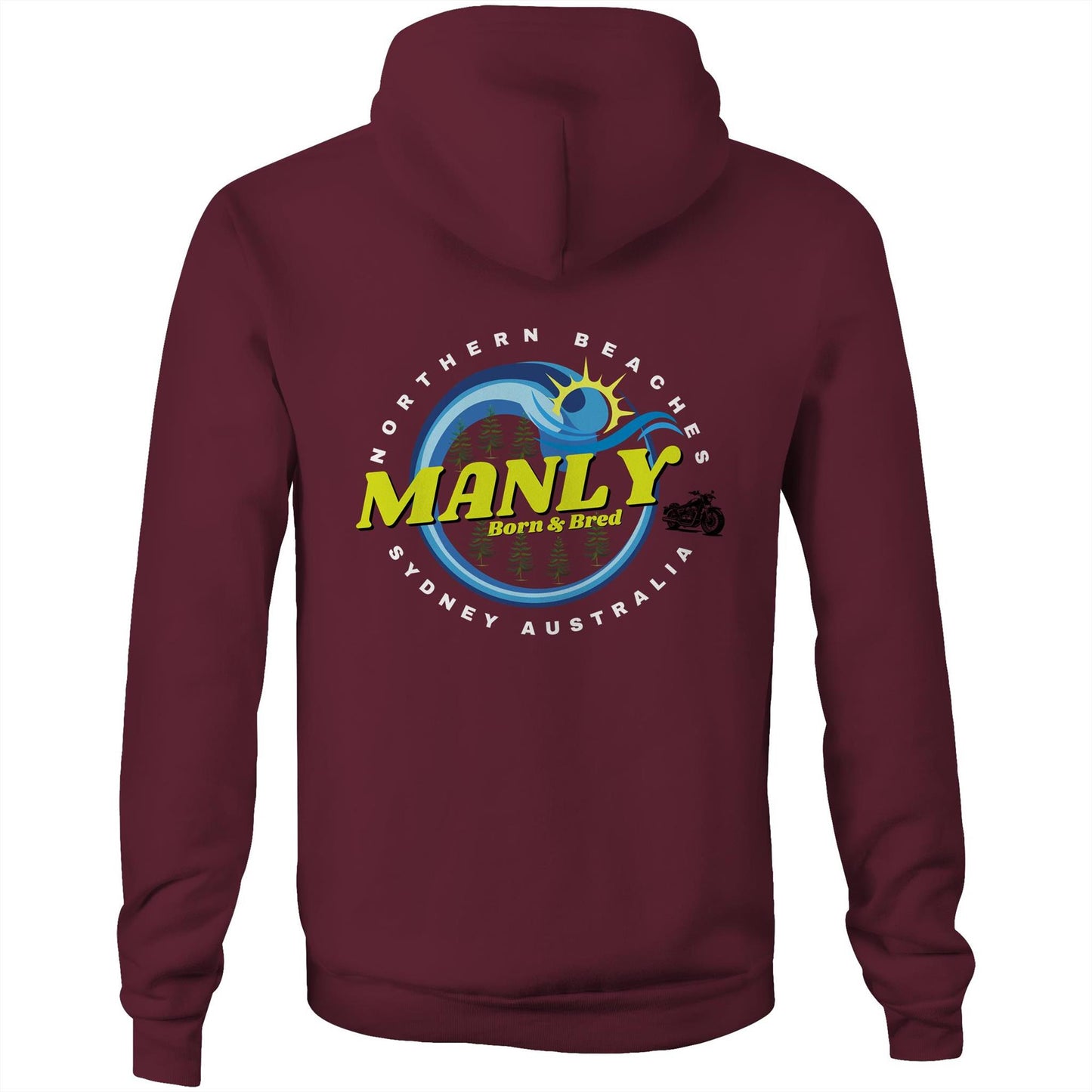 Lost Manly custom logo The Manly Barry Born & Bred edition AS Colour - Stencil Hood - Lost Manly Shop