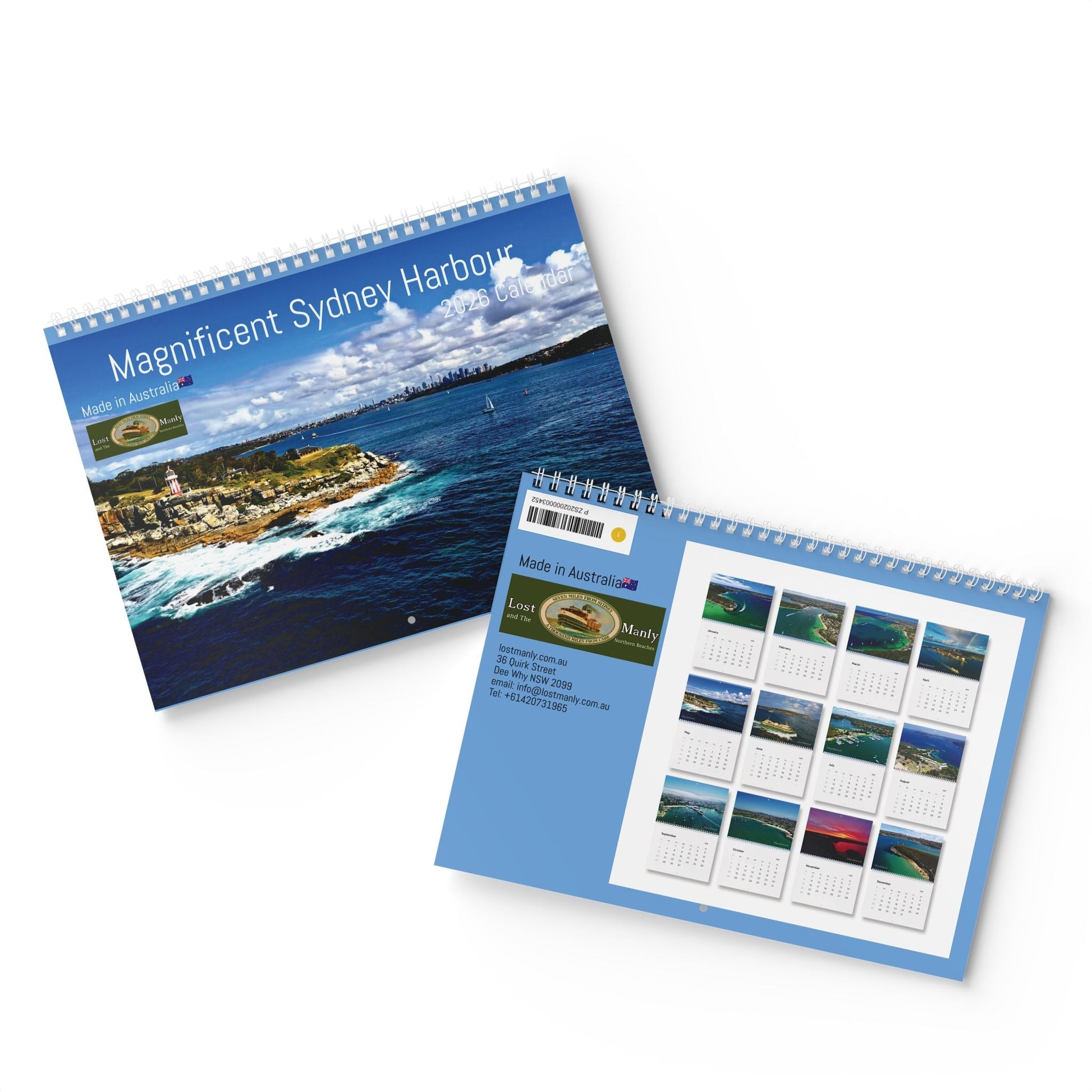 Magnificent Sydney Harbour Birdseye View Wall Calendar 2026 