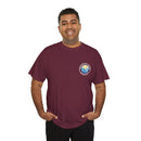 Heavy Cotton T-Shirt with free Canva custom designed logo front and back 