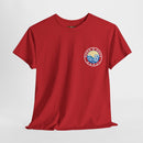 Heavy Cotton T-Shirt with free Canva custom designed logo front and back 