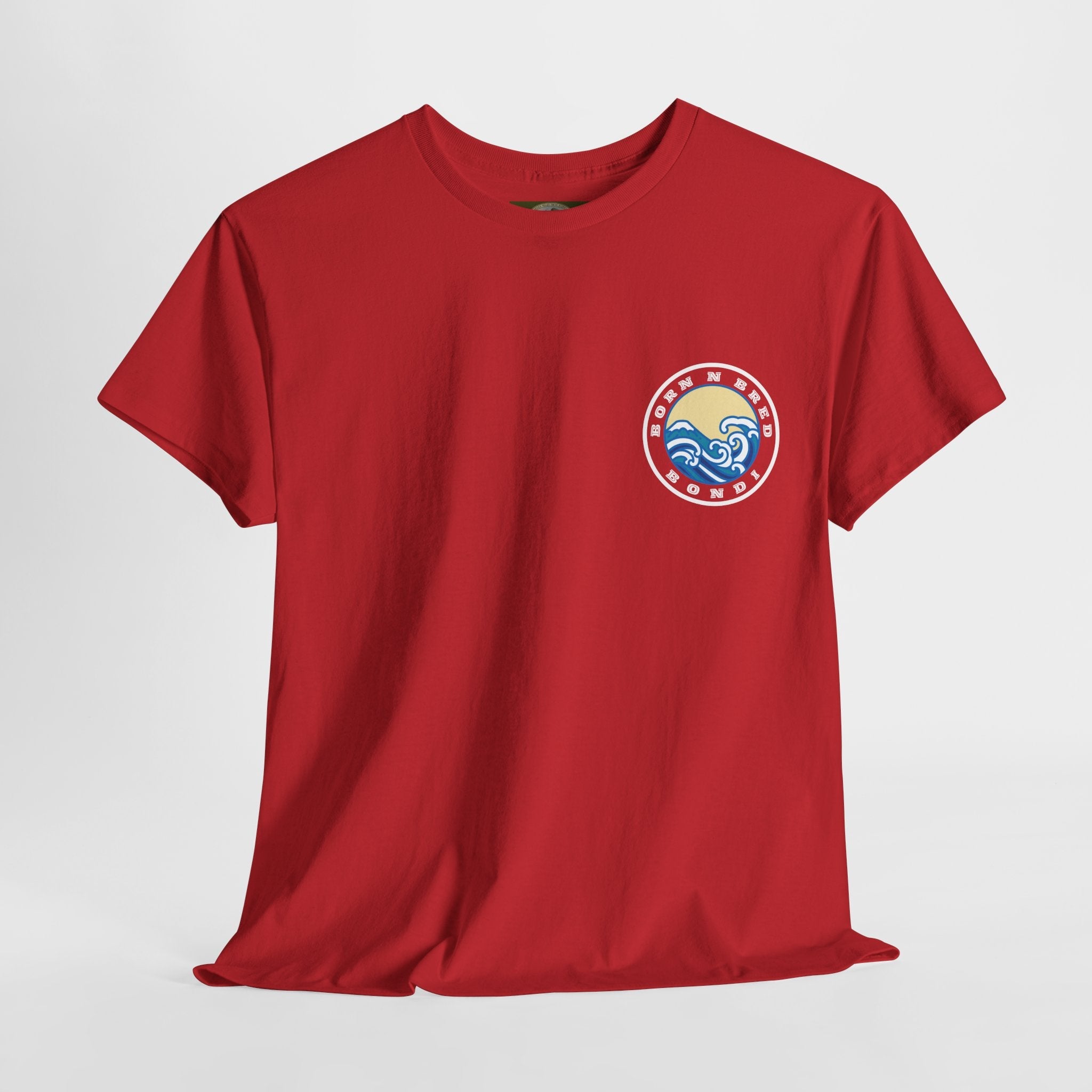 Heavy Cotton T-Shirt with free Canva custom designed logo front and back 
