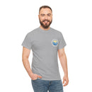 Heavy Cotton T-Shirt with free Canva custom designed logo front and back 