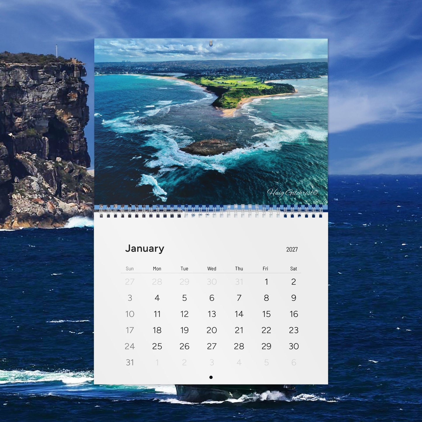 Northern Beaches of Sydney 2027 Wall Calendar