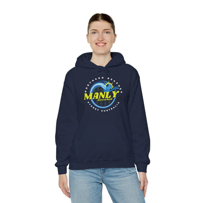 Lost Manly custom logo Manly Beach Surf Hoodie – Sydney Australia Vintage Surf Crest Hoodie - Lost Manly Shop