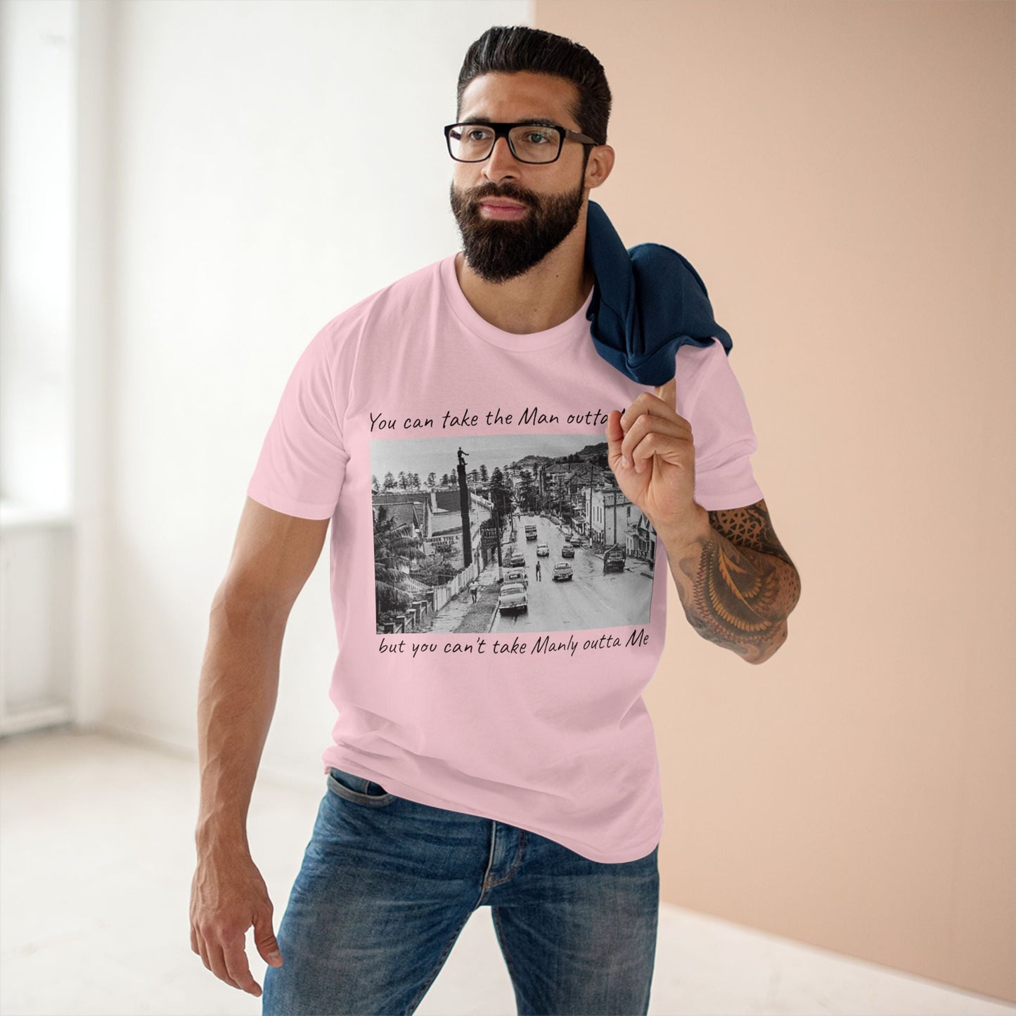 Manly Vintage Style Graphic T-Shirt 