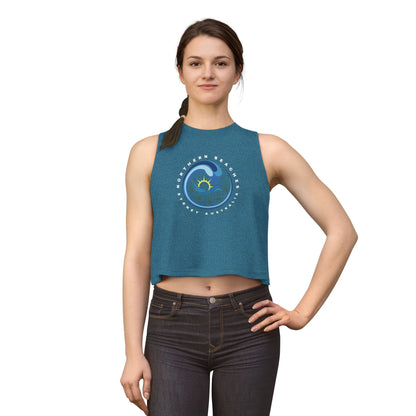 Lost Manly custom logo edition Northern Beaches Wave Crop Top – Women's Coastal Surf Graphic Tank - US Orders - Lost Manly Shop