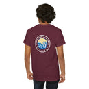 Heavy Cotton T-Shirt with free Canva custom designed logo front and back 