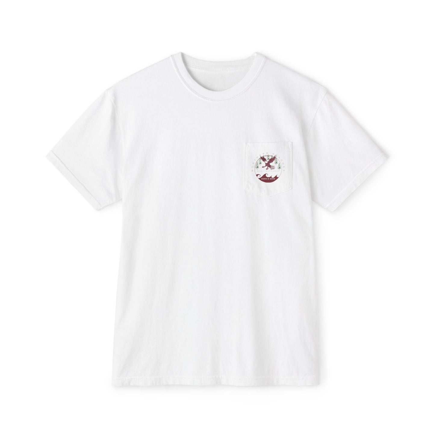 "The Westwood" Northern Beaches custom logo on front and back Pocket T-Shirt - Vintage Style for Beach Lovers