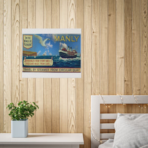 Manly Ferry Vintage Travel Poster Prints 1940s Printify