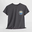 Heavy Cotton T-Shirt with free Canva custom designed logo front and back 