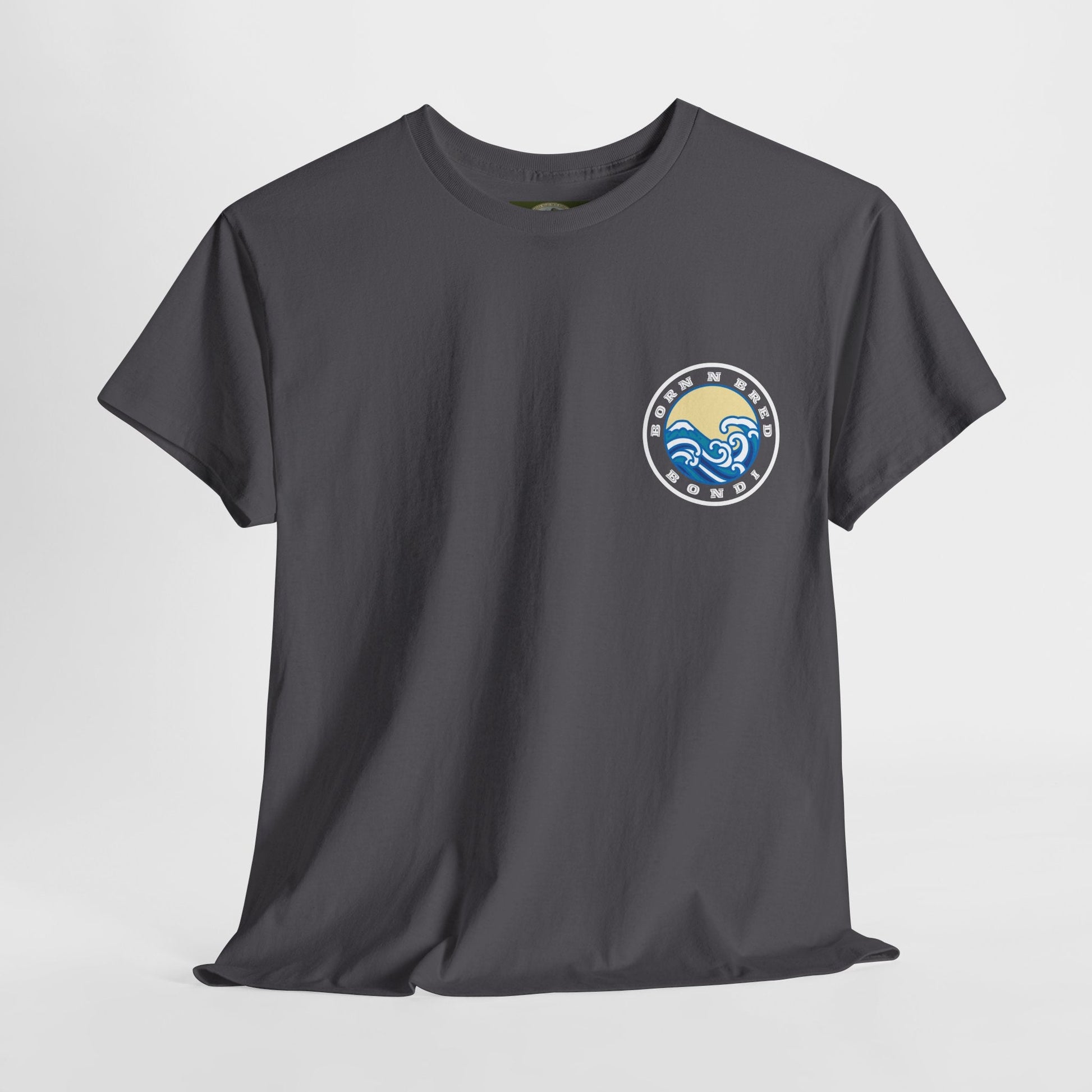 Heavy Cotton T-Shirt with free Canva custom designed logo front and back 