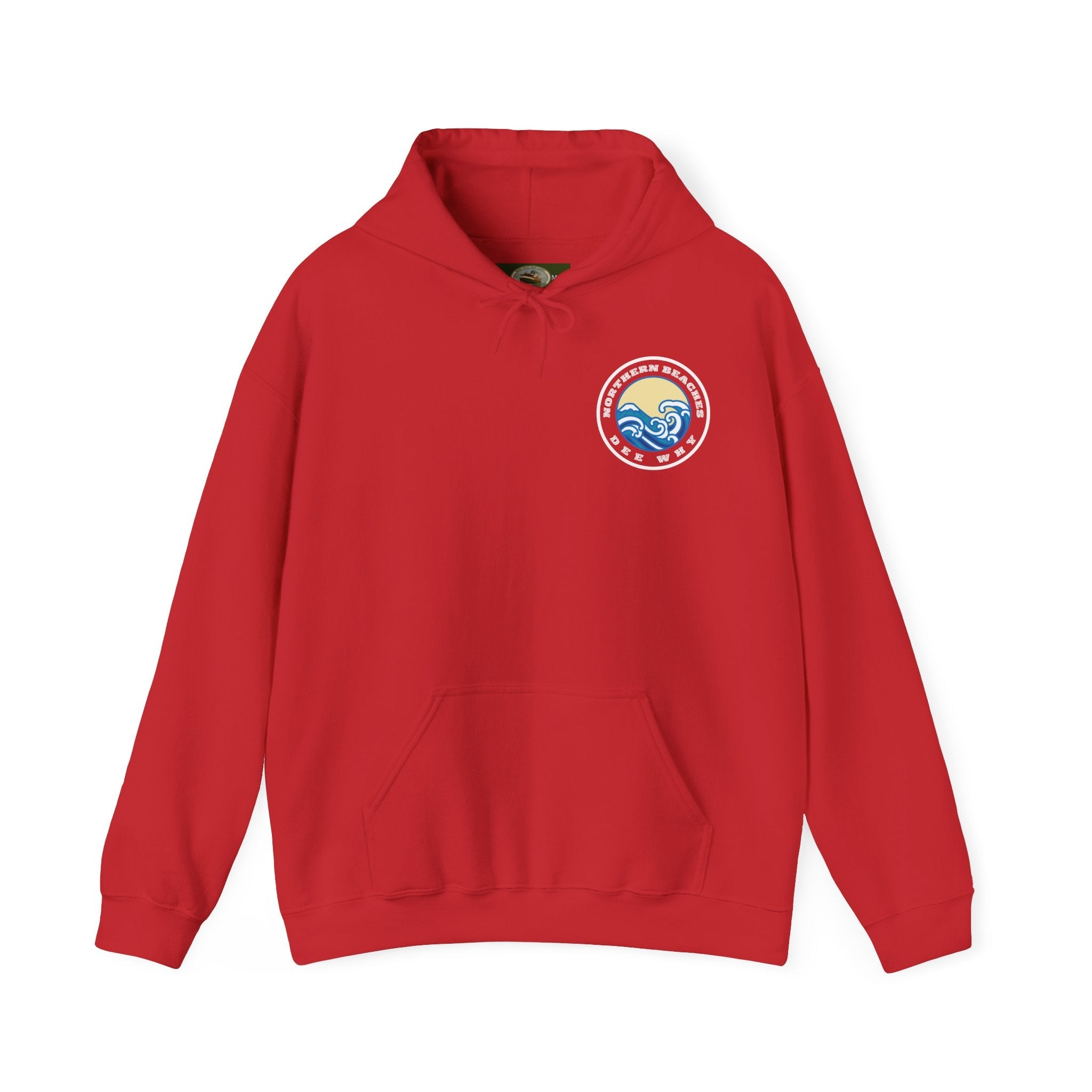 Hoodie custom logo front back Northern Beaches Dee Why 