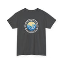 Heavy Cotton T-Shirt with free Canva custom designed logo front and back 