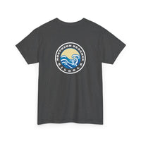 Heavy Cotton T-Shirt with free Canva custom designed logo front and back 