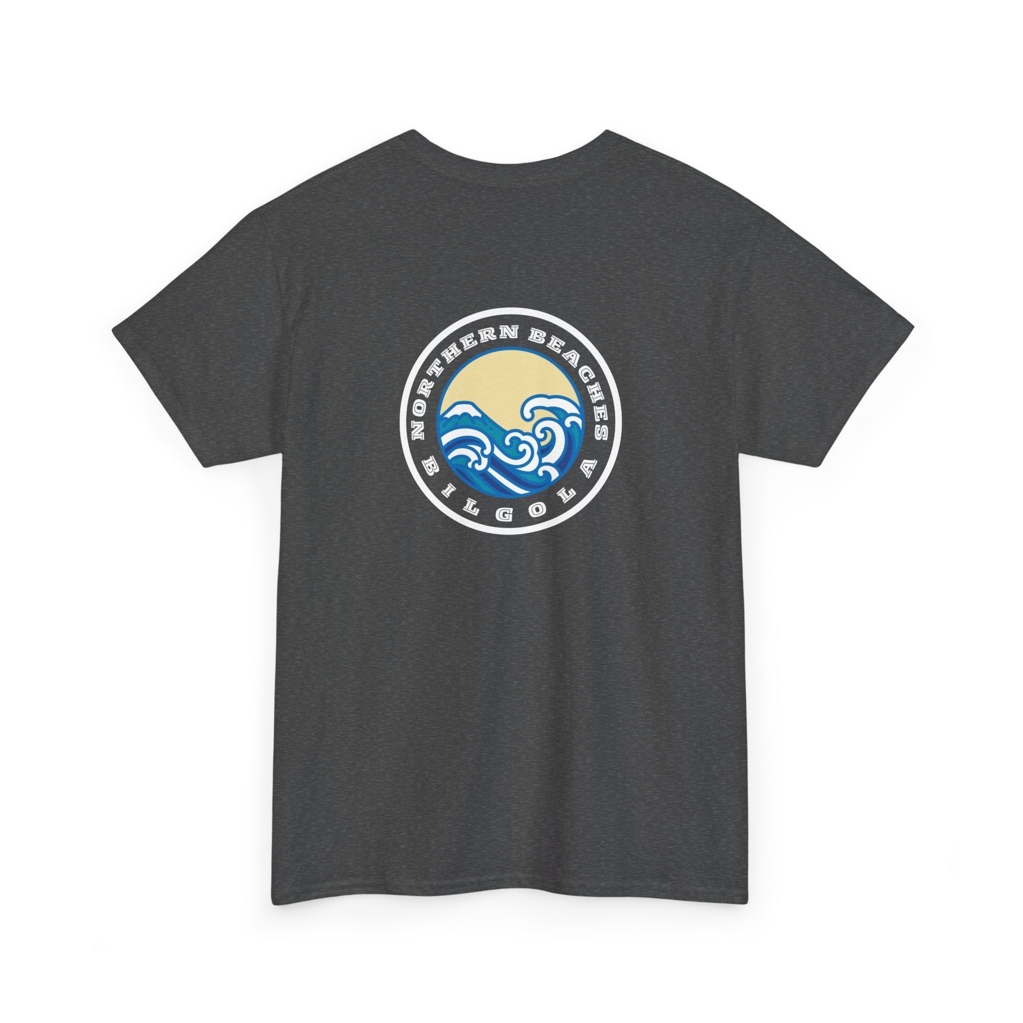 Heavy Cotton T-Shirt with free Canva custom designed logo front and back 