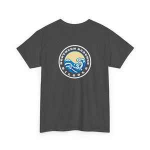 Heavy Cotton T-Shirt with free Canva custom designed logo front and back 