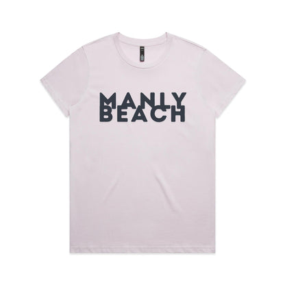 Lost Manly custom logo Manly Beach edition AS Colour Women's Maple Tee - Lost Manly Shop