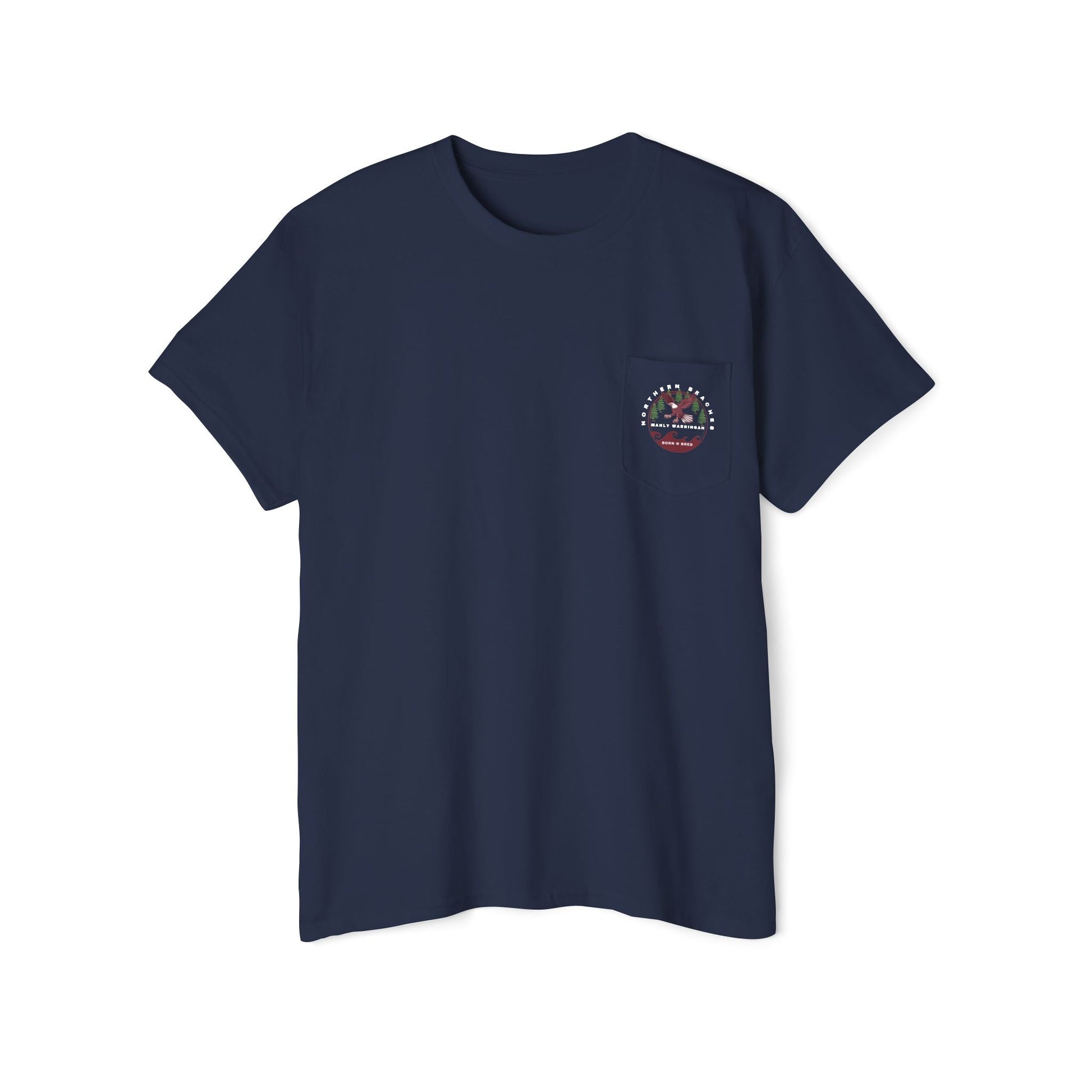 Northern Beaches front/back logo Pocket T-Shirt 