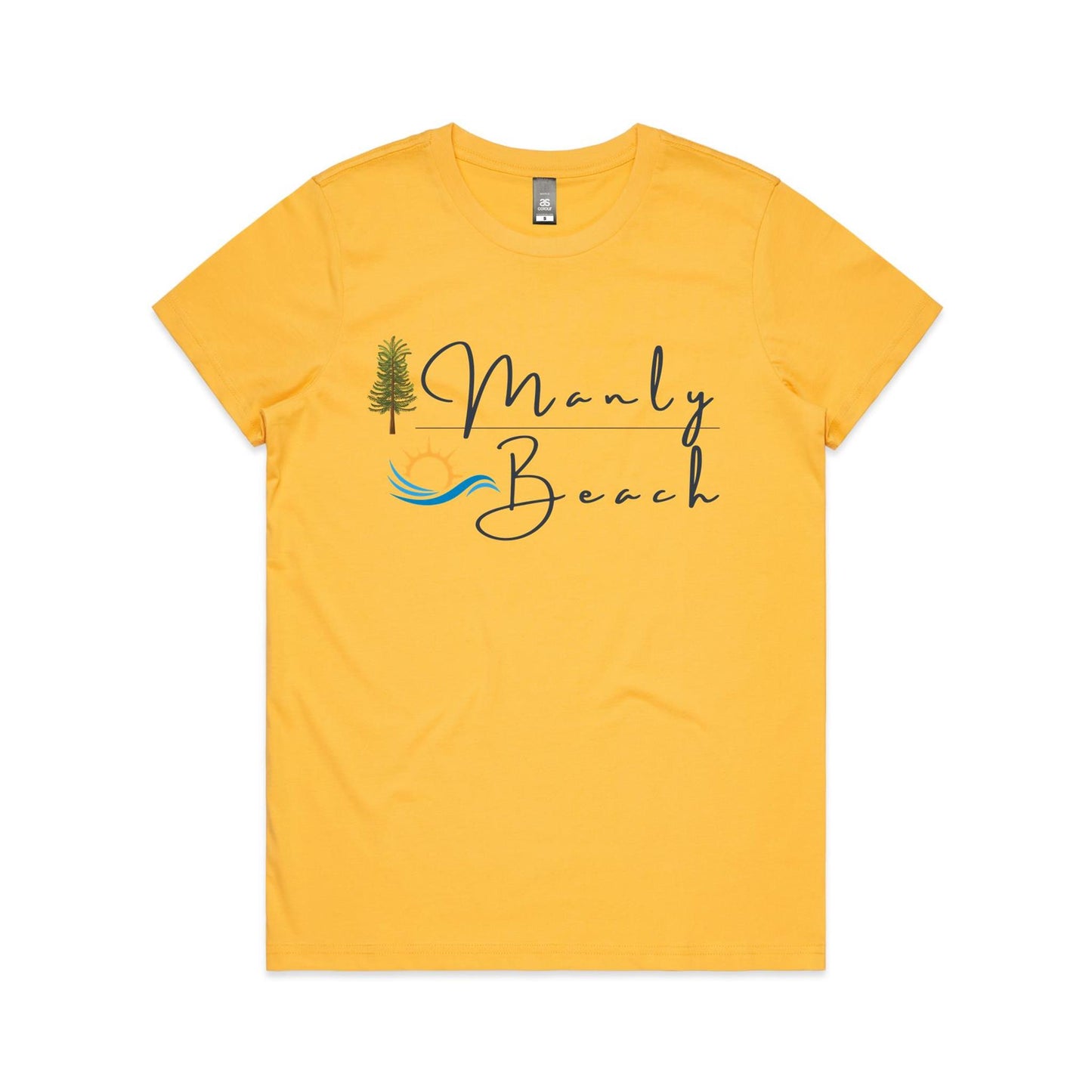 Lost Manly Custom Manly Beach Logo Limited Edition AS Colour Women's Maple Tee - Lost Manly Shop