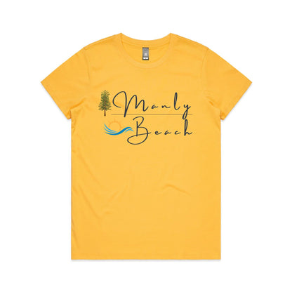 Lost Manly Custom Manly Beach Logo Limited Edition AS Colour Women's Maple Tee - Lost Manly Shop